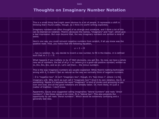 textPosts/imaginaryNumbers screenshot