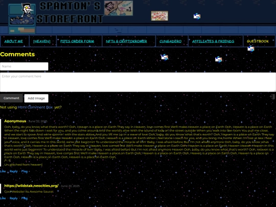 guestbook screenshot