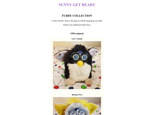 furby/collection screenshot