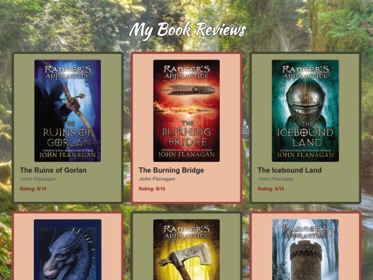books/reviews screenshot