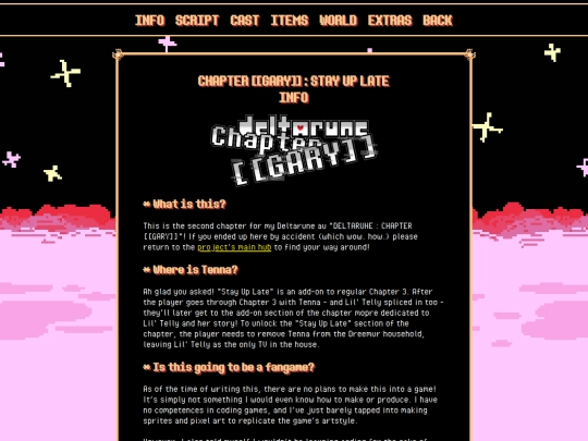 projects/chapter-gary/stay-up-late/info screenshot
