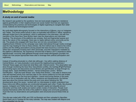 methodology screenshot