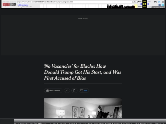 Fascism/Racism/‘No Vacancies’ for Blacks： How Donald Trump Got His Start, and Was First Accused of Bias - The New York Times (3_3_2025 3：46：25 AM) screenshot
