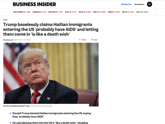 Fascism/Racism/Trump Said Haitian Immigrants Entering the US 'Probably Have AIDS' - Business Insider (3_3_2025 7：06：15 PM) screenshot