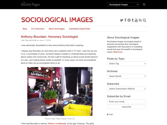 WebPages/Anthony Bourdain, Honorary Sociologist - Sociological Images (9_9_2025 2：23：16 PM) screenshot