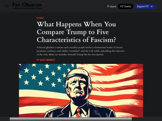 Websites/Historians/What Happens When You Compare Trump to Five Characteristics of Fascism？ - Fair Observer (2_11_2025 3：37：12 AM) screenshot