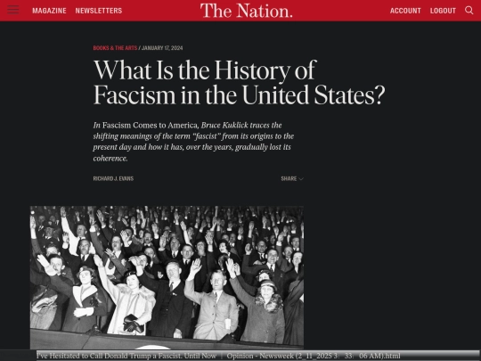 Websites/Historians/What Is the History of Fascism in the United States？ ｜ The Nation (2_11_2025 3：34：13 AM) screenshot