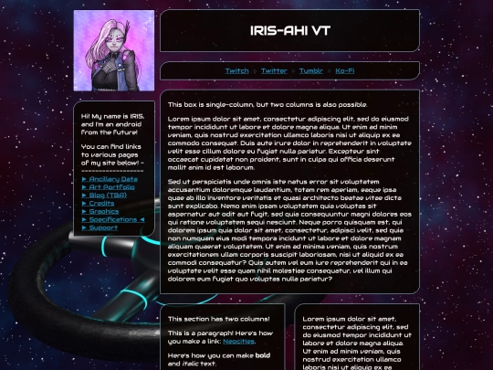 specs screenshot