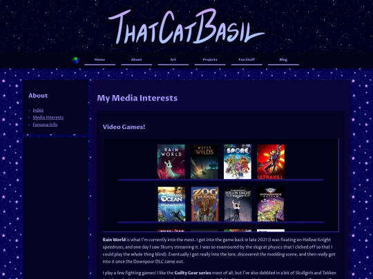 about/interests screenshot