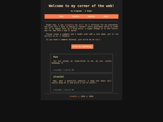 sub/guestbook screenshot
