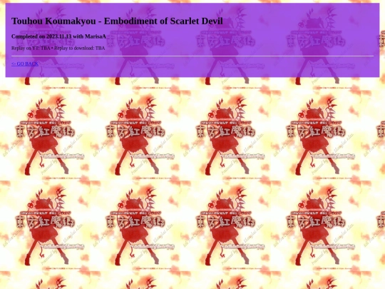 touhou/th06 screenshot