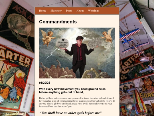 posts/Commandments screenshot