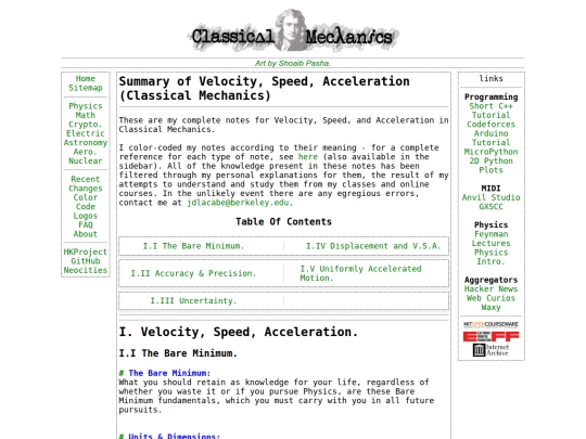 Physics/mechanics/velspaccel screenshot