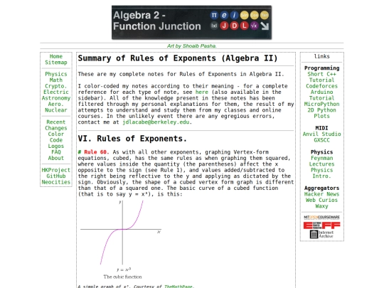 math/algebraII/exponentrules screenshot