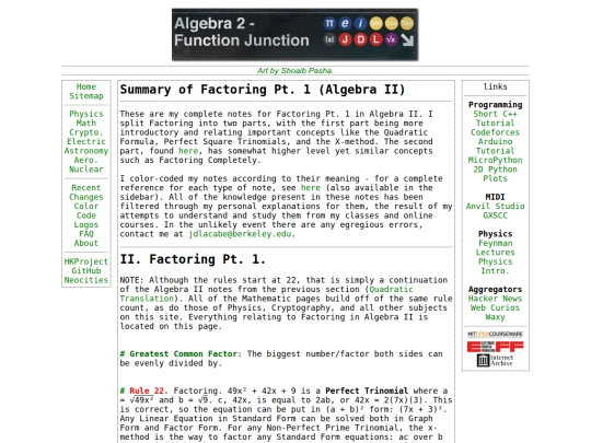 math/algebraII/factoring screenshot