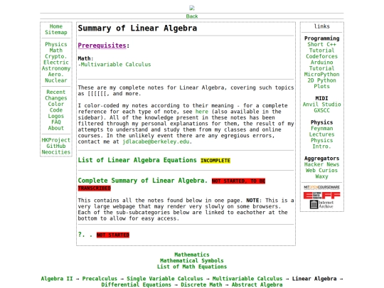 math/linearalgebra screenshot