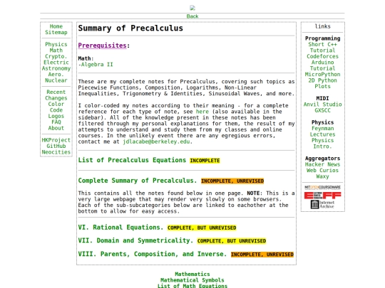 math/precalculus screenshot