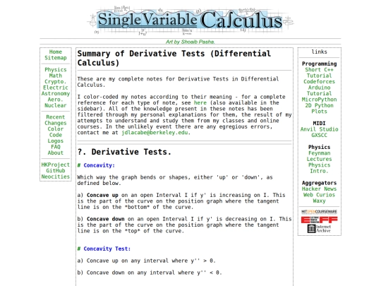 math/singlevarcalculus/derivtests screenshot