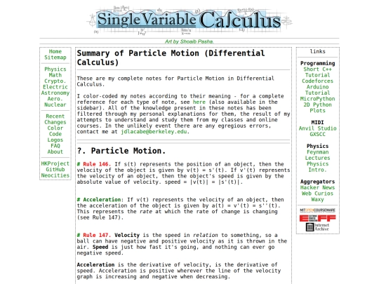 math/singlevarcalculus/particlemotion screenshot