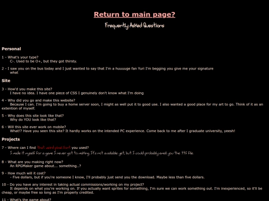 faq screenshot