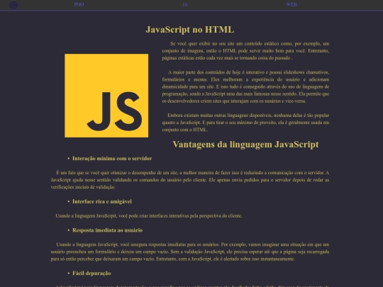 Pages/JavaScript screenshot