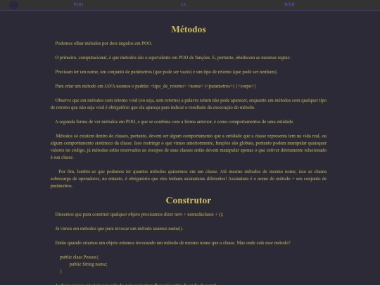 Pages/Metodos screenshot