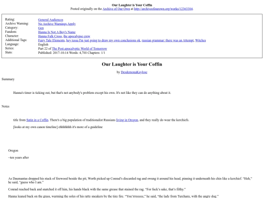 Hannapocalypse/Our Laughter is Your screenshot