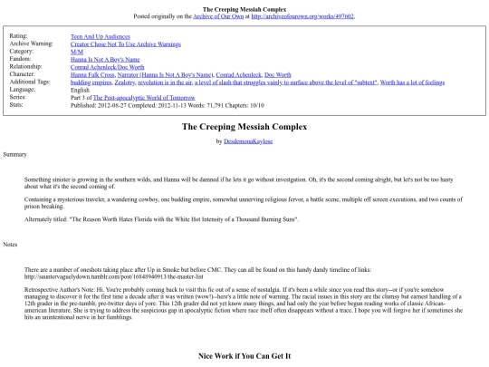 Hannapocalypse/The Creeping Messiah screenshot