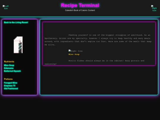 recipeterminal screenshot