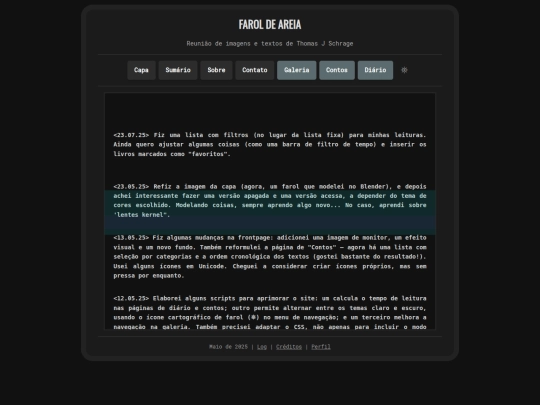 log screenshot