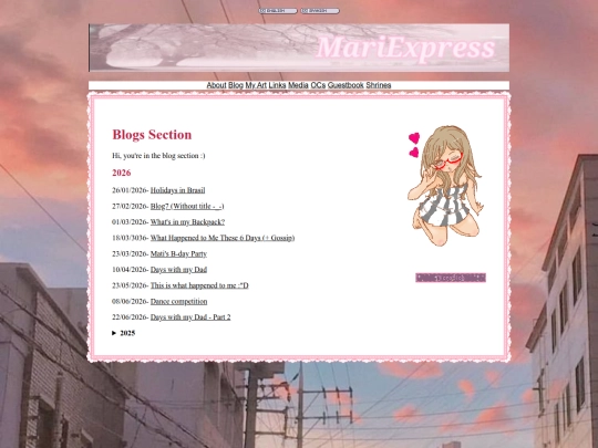 blog screenshot