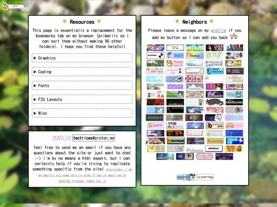 links screenshot