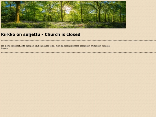 index_kirkko_on_suljettu screenshot