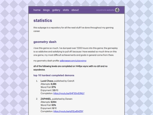 stats screenshot