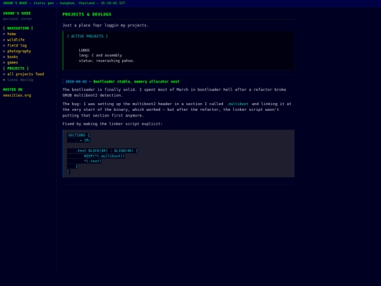 projects screenshot