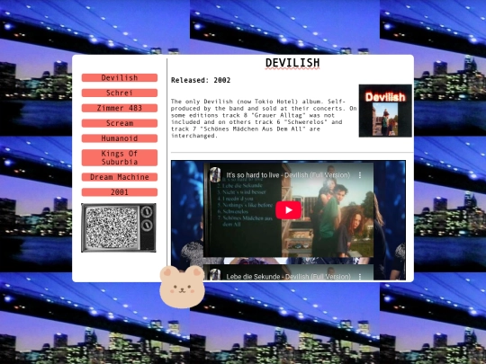 tokiohotelfanpage/discographyth/discography screenshot