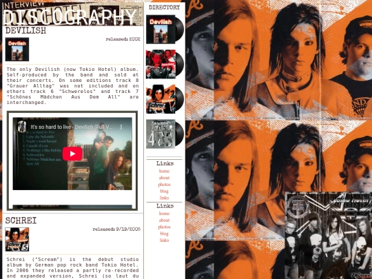 tokiohotelfanpage/discographyth/discographyy2.0 screenshot