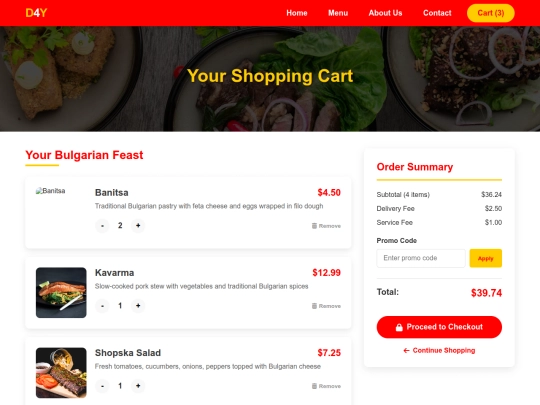 cart screenshot