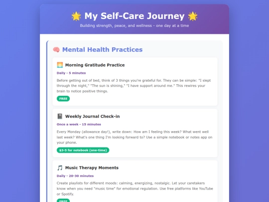 self_care_guide screenshot