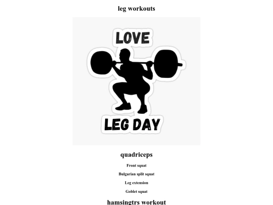 webpage for uk fitness/leg screenshot