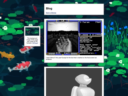 Blog screenshot