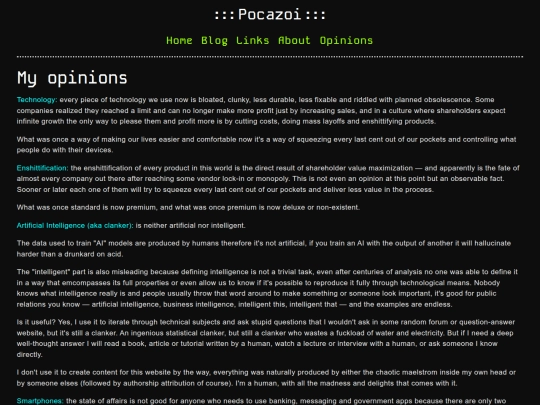 opinions screenshot