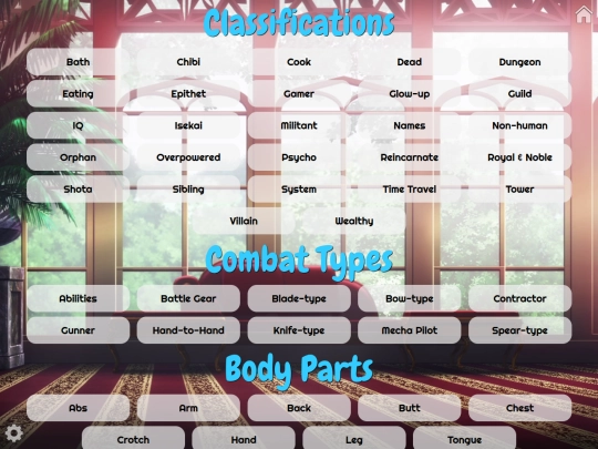 menu screenshot