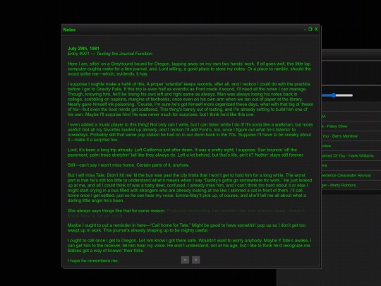 Notes screenshot