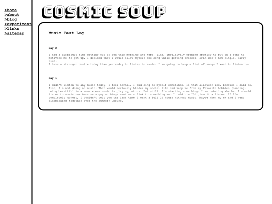 experiments/musicfast/log screenshot
