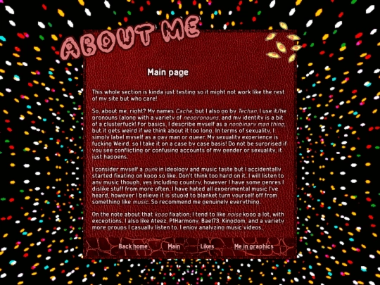 aboutme screenshot