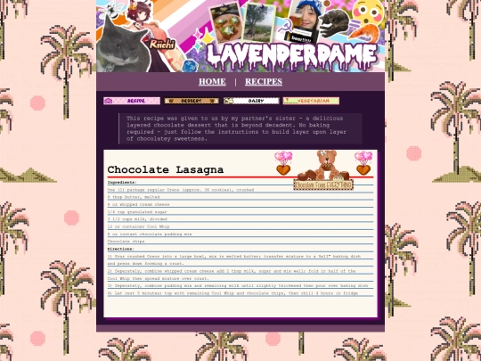 recipes/list/chocolate-lasagna screenshot