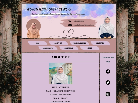 aboutme screenshot