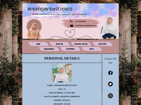 personaldetails screenshot