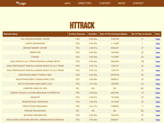 httrack screenshot